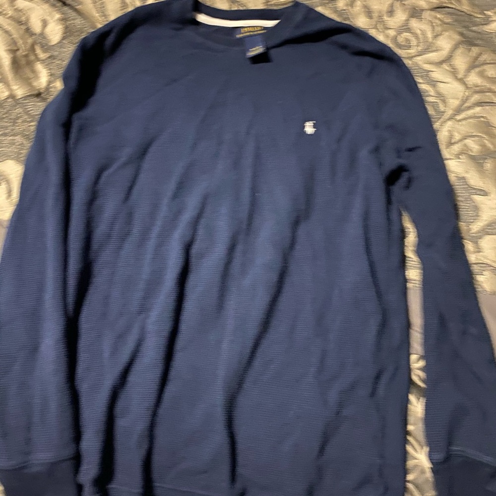 Men’s long sleeve thermal polo shirt